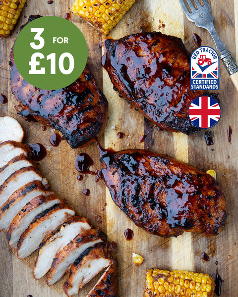 3 BBQ Whole Chicken Breast (450g)
