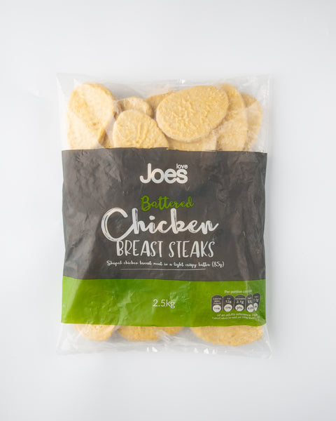 BATTERED CHICKEN BREAST STEAKS (2.5KG)