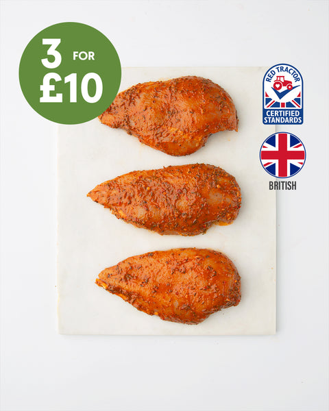 3 Blackened Cajun Whole Chicken Breast (450g)