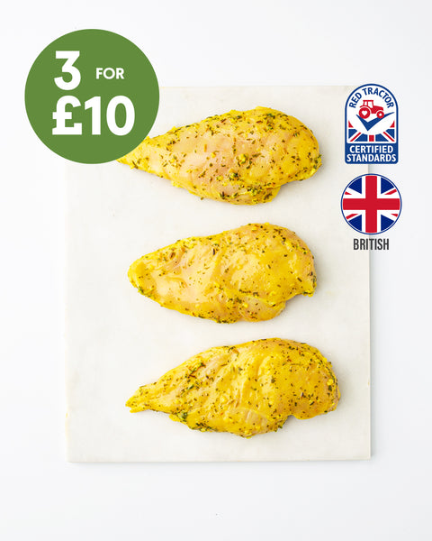3 Lemon & Herb Whole Chicken Breast (450g)