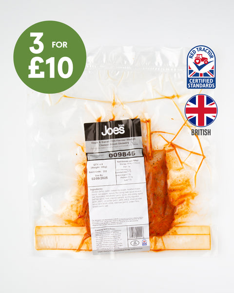 4 Maple & Sweet Chilli Chicken Breast Skewers