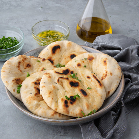 6 Mini Round Naan Bread