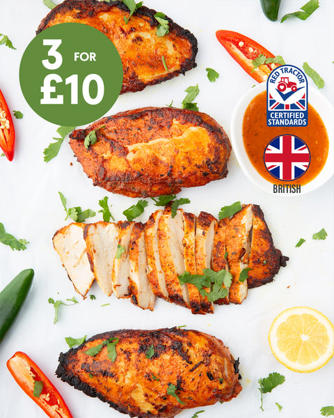3 Piri Piri Whole Chicken Breast Fillets(450g)