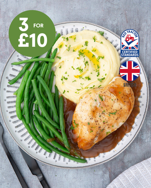 3 Plain Whole Chicken Breast Fillets (450g)