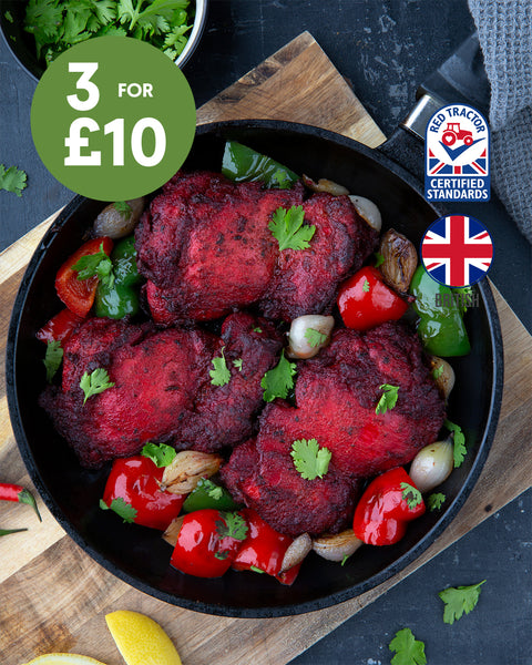 Red Tikka Whole Chicken Thighs (650g)