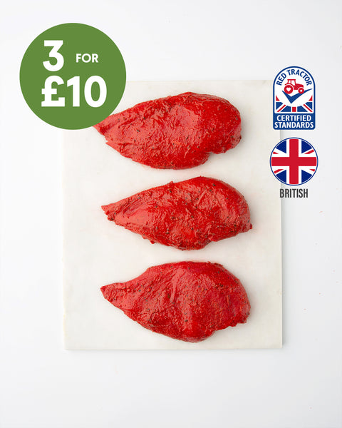 3 Tandoori Whole Chicken Breast Fillets (450g)