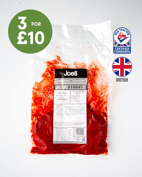 3 Tandoori Whole Chicken Breast Fillets (450g)