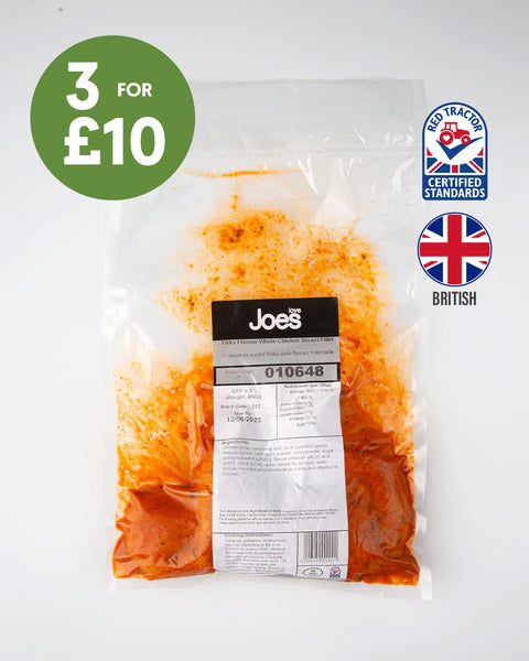 3 Tikka Whole Chicken Breast Fillets (450g)