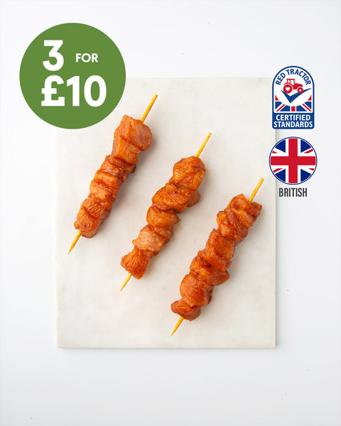 4 BBQ Chicken Breast Skewers