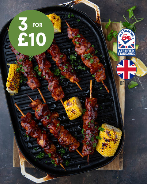 4 BBQ Chicken Breast Skewers