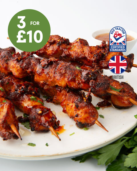 4 Maple & Sweet Chilli Chicken Breast Skewers