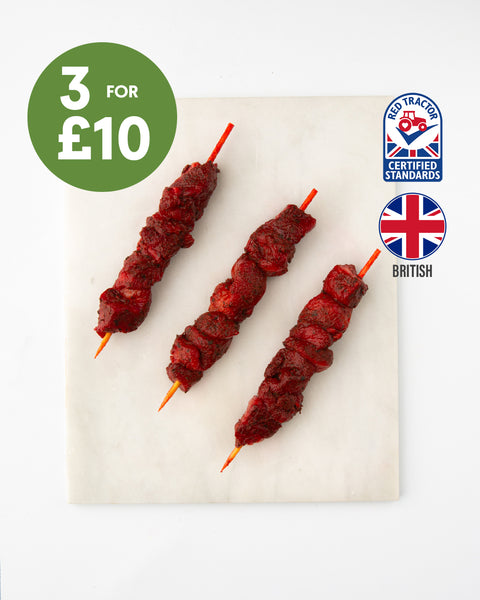 4 Red Tikka Chicken Brast  Skewers
